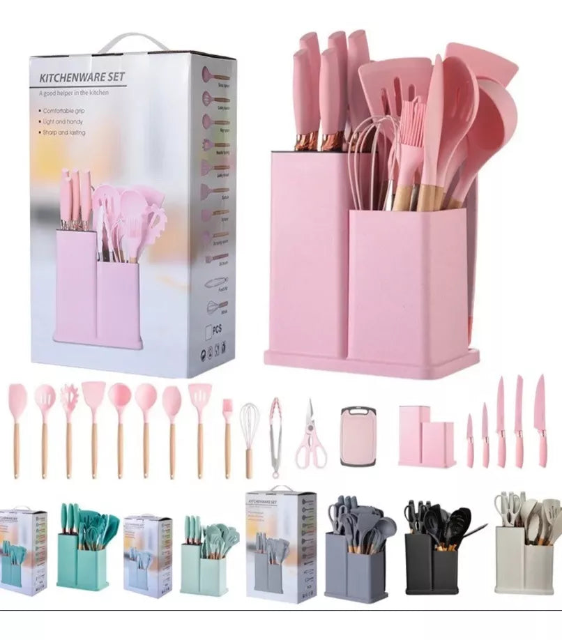 Set Juego 19 Pcs Utensilios Cocina Hogar