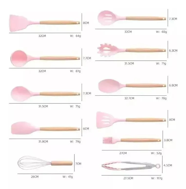 Set Juego 19 Pcs Utensilios Cocina Hogar
