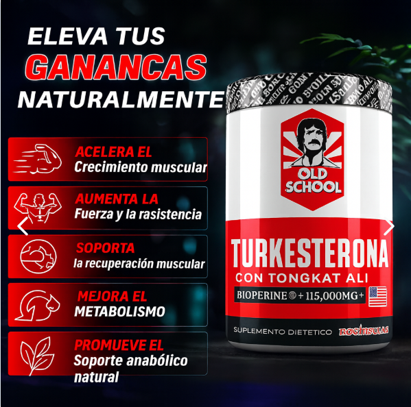 Turkesterona 120 cápsulas: El Secreto del poder masculino🏋️‍♂️