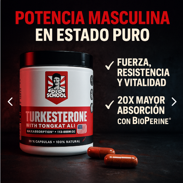 Turkesterona 120 cápsulas: El Secreto del poder masculino🏋️‍♂️