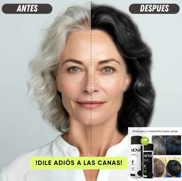 💬 ¡Adiós Canas en 2 pasos!  Combo Shampoo + Mascarilla
