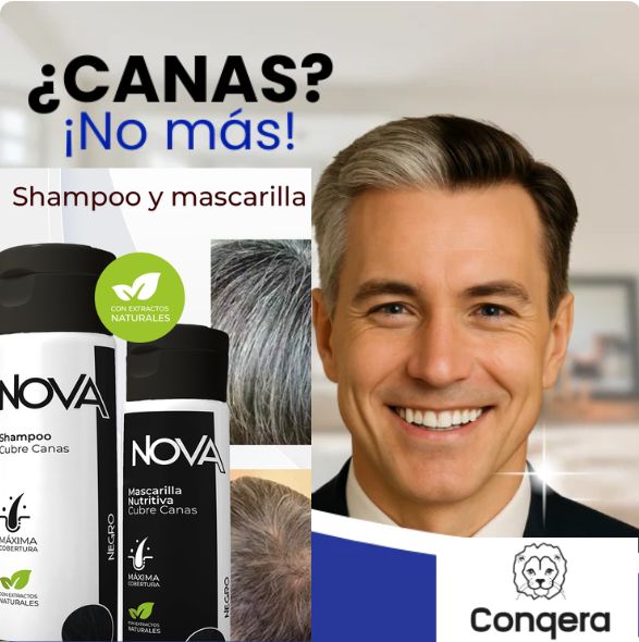 💬 ¡Adiós Canas en 2 pasos!  Combo Shampoo + Mascarilla