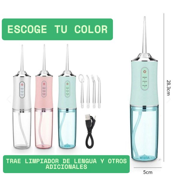 Irrigador oral Limpia Max:😮‍💨 ¡Elimina en segundos el mal aliento y los restos de comida!