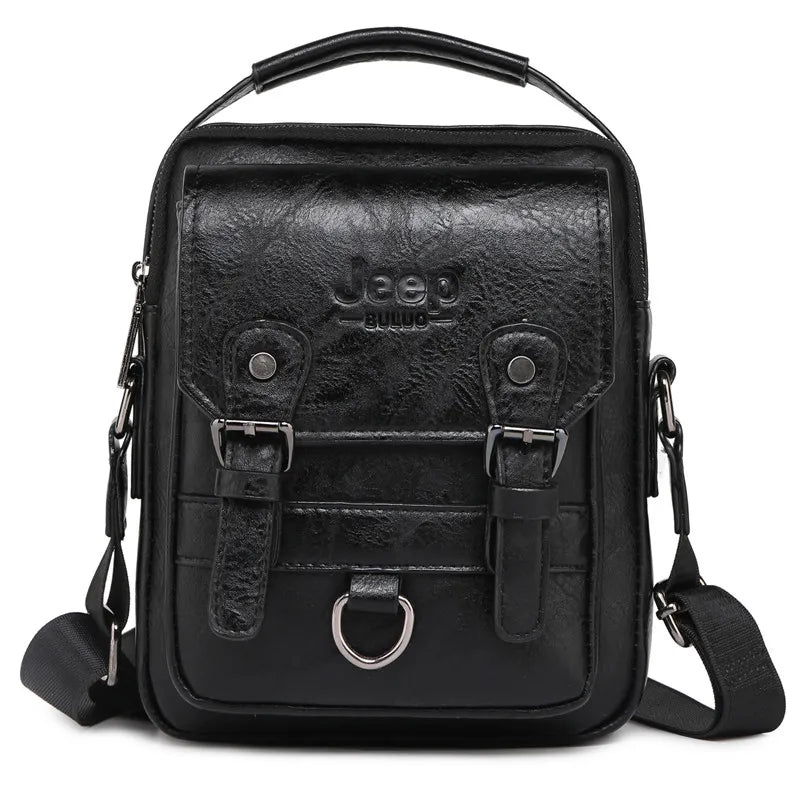 JEEP BULUO – Bolso de Hombro de Cuero para Hombre, Multifuncional y de Gran Capacidad