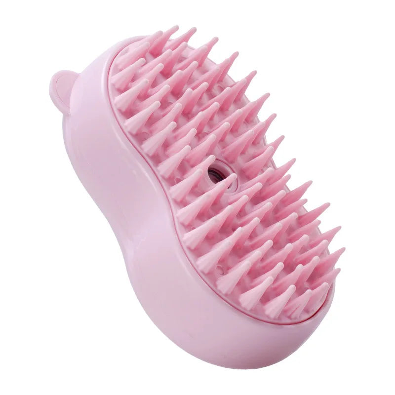 Cepillo de Vapor 3 en 1 para Mascotas – ¡Aseo, Masaje y Vapor en un Solo Paso!