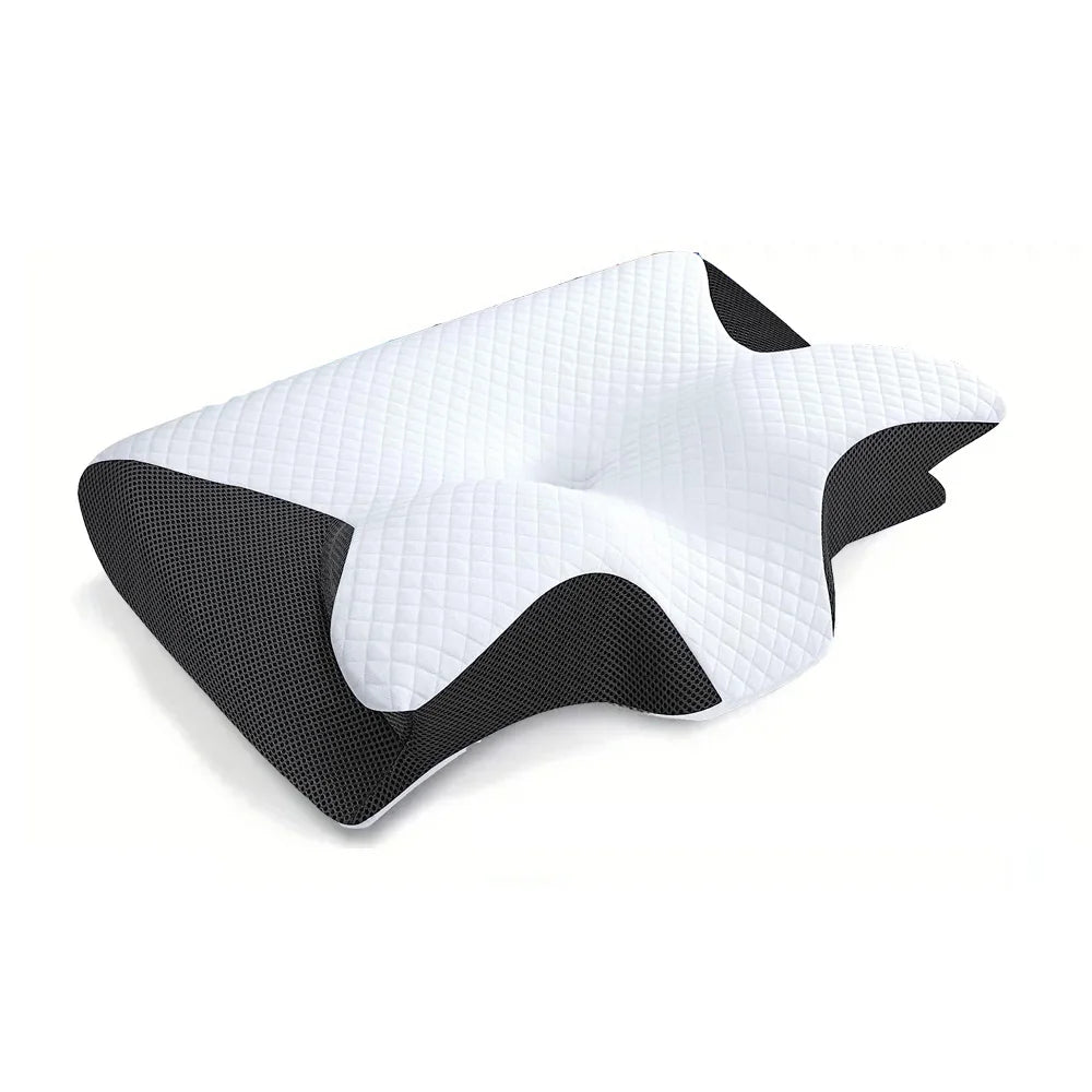 Almohada Cervical Ortopédica 2 en 1 con Diseño Ergonómico y Espuma Viscoelástica – Tu Aliada para un Descanso Reparador y sin Tensión